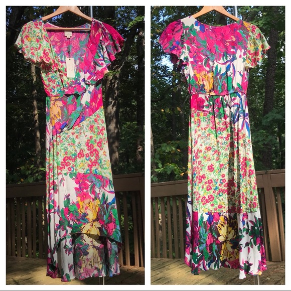 NWT Tracy Reese x Anthropologie Flowing Floral Dress - Picture 3 of 10